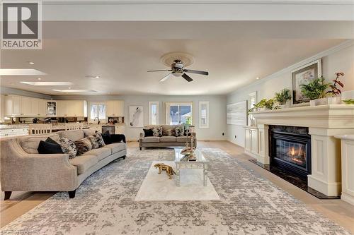 1 Bowen Lane, Brantford, ON - Indoor Photo Showing Living Room With Fireplace