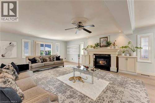 1 Bowen Lane, Brantford, ON - Indoor Photo Showing Living Room With Fireplace