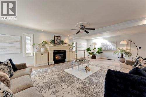 1 Bowen Lane, Brantford, ON - Indoor Photo Showing Living Room With Fireplace