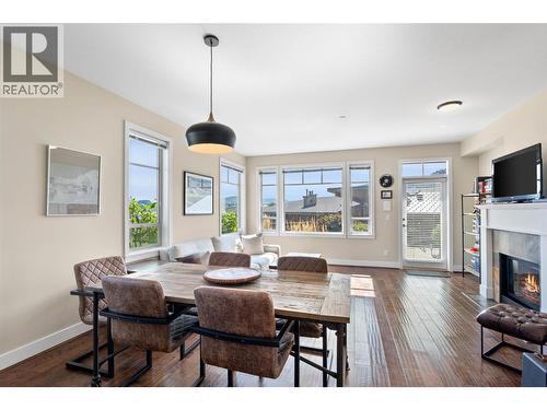 175 Holloway Drive Unit# 49, Kamloops, BC - Indoor Photo Showing Dining Room With Fireplace