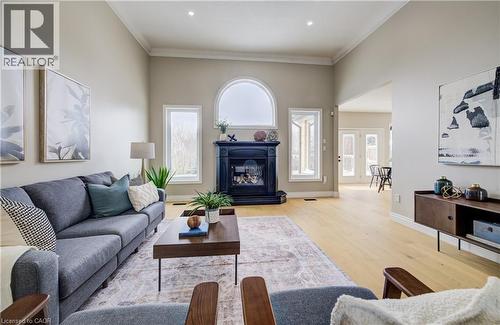 31 Fall Harvest Drive, Kitchener, ON - Indoor Photo Showing Living Room With Fireplace