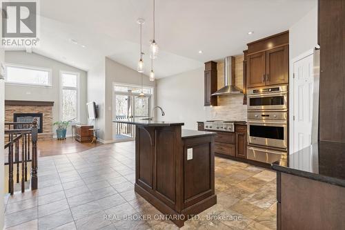 51 Waterside Drive, Carleton Place, ON - Indoor Photo Showing Kitchen With Fireplace With Upgraded Kitchen