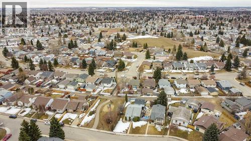 Aerial photo looking SW towards Eastview Estates Park & Community Hall - 69 Erickson Drive, Red Deer, AB - Outdoor With View