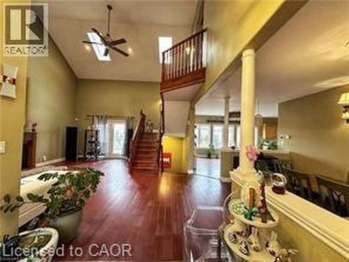 Common area featuring stairway and high vaulted ceiling - 158 River Run Road, Drayton, ON - Indoor Photo Showing Other Room