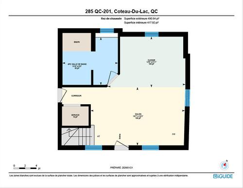 Plan (croquis) - 285 Route 201, Coteau-Du-Lac, QC - Other