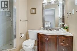Full bath with vanity and a stall shower - 