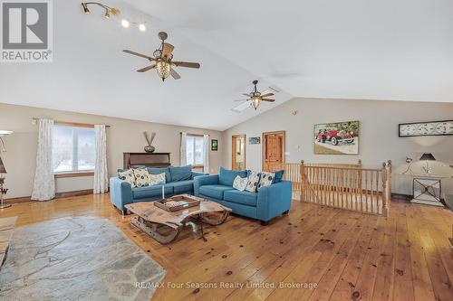 Upper Floor -Family Rm, stairs + entry to Primary - 3 Sydenham Trail E, Clearview, ON - Indoor Photo Showing Living Room
