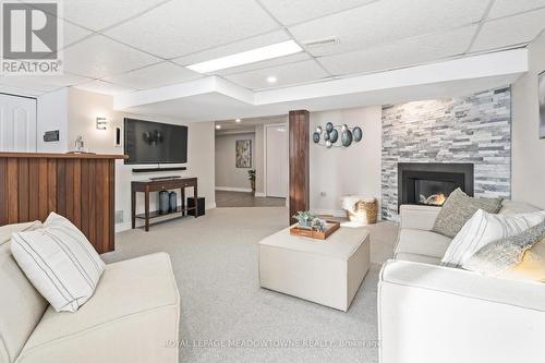 29 Stockman Crescent, Halton Hills, ON - Indoor Photo Showing Living Room With Fireplace