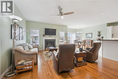 495 Alan Crescent, Woodstock, ON - Indoor Photo Showing Living Room With Fireplace