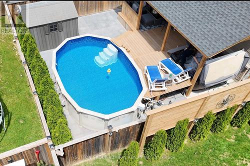 34 Milne Street, New Tecumseth, ON - Outdoor With Above Ground Pool With Exterior