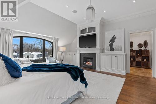 6 Bayview Wood, Toronto, ON - Indoor Photo Showing Bedroom With Fireplace