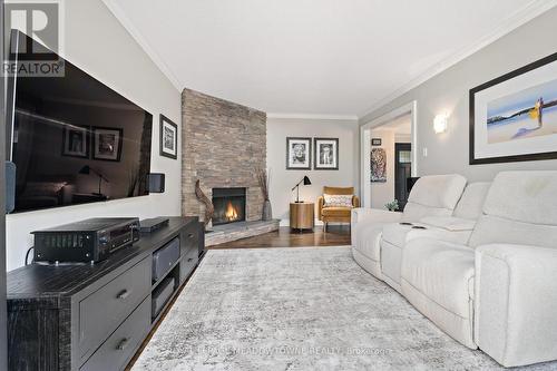 25 Hillside Drive, Halton Hills, ON - Indoor Photo Showing Living Room With Fireplace
