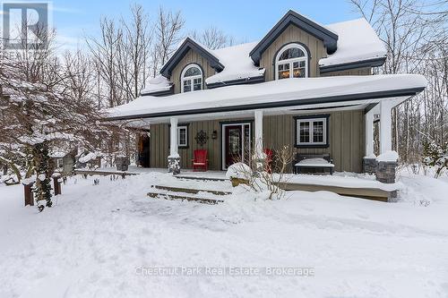 SITTING ON 4.4 ACRES - 418573 Concession A, Meaford, ON - Outdoor With Deck Patio Veranda With Facade