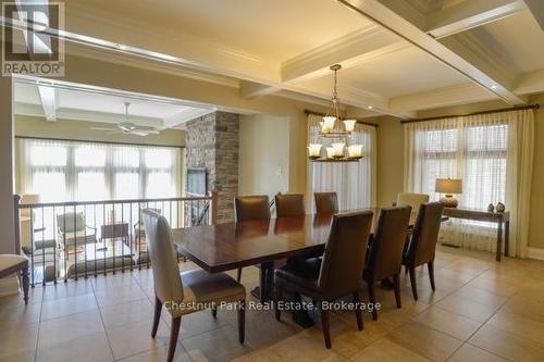 Dining Room Overlooks Living Room & Lake Rosseau - C2 5C - 1003 Matthews Drive, Muskoka Lakes (Watt), ON - Indoor Photo Showing Dining Room