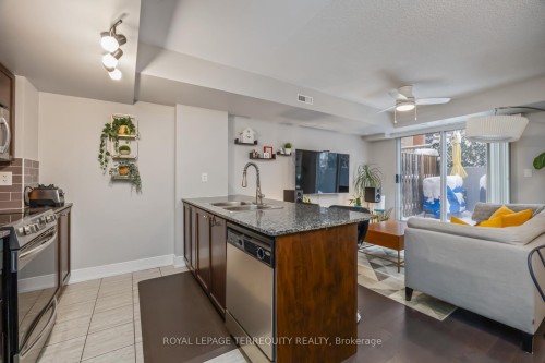 130-25 Turntable Crescent, Toronto, ON - Indoor Photo Showing Kitchen With Double Sink