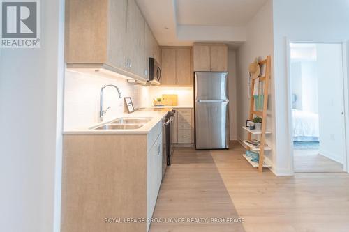 605 - 223 Princess Street, Kingston (East Of Sir John A. Blvd), ON - Indoor Photo Showing Kitchen With Double Sink