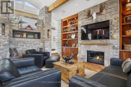 1546 Maryhill Road, Woolwich, ON - Indoor Photo Showing Living Room With Fireplace
