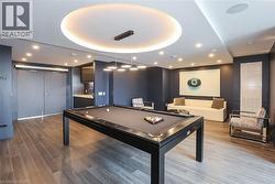 Rec room featuring pool table and recessed lighting - 