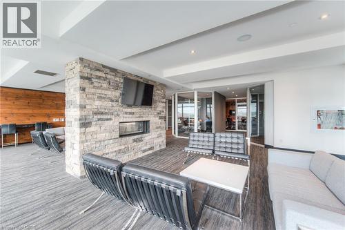 330 Phillip Street Unit# S2007, Waterloo, ON - Indoor Photo Showing Living Room With Fireplace