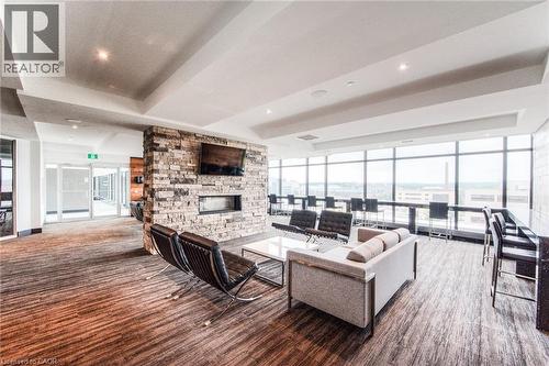330 Phillip Street Unit# S2007, Waterloo, ON - Indoor Photo Showing Living Room With Fireplace