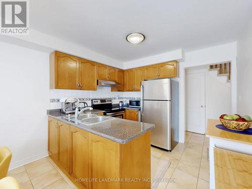 156 Pressed Brick Drive, Brampton, ON - Indoor Photo Showing Kitchen With Double Sink
