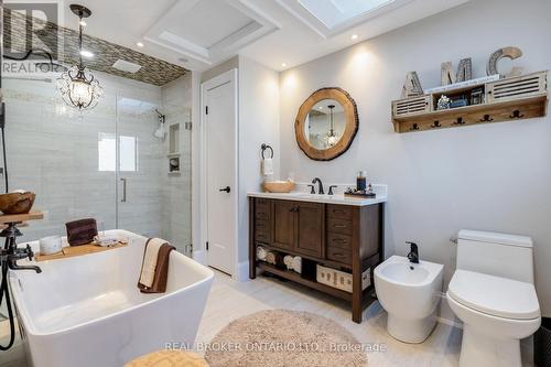 Primary Ensuitew Skylight - 13 Pine Tree Crescent, Brampton, ON - Indoor Photo Showing Bathroom