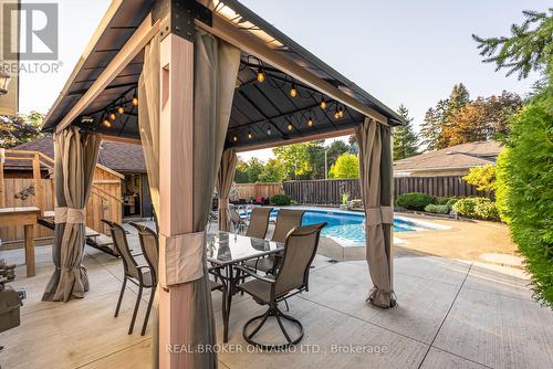 Gazebo & Dining Set Included - 13 Pine Tree Crescent, Brampton, ON - Outdoor With In Ground Pool