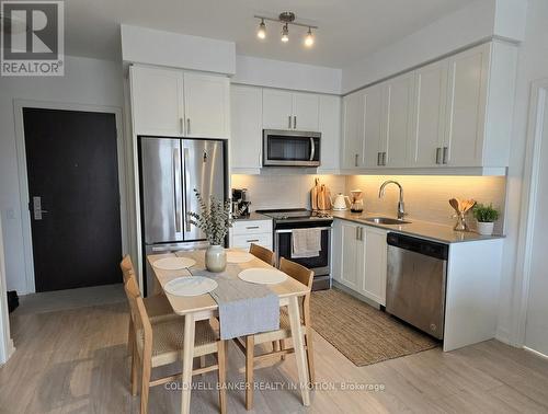 708 - 8 Nahani Way, Mississauga, ON - Indoor Photo Showing Kitchen With Stainless Steel Kitchen With Upgraded Kitchen