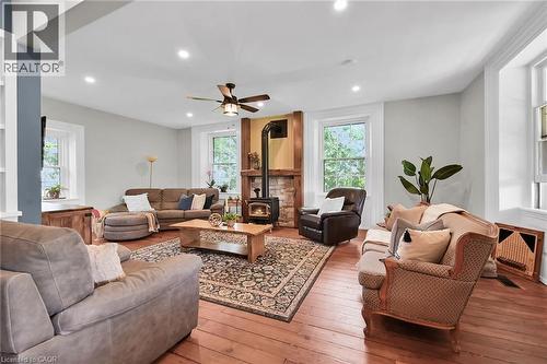 463 Concession 14 Road, Hagersville, ON - Indoor Photo Showing Living Room With Fireplace