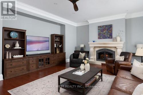 36 Sir Williams Lane, Toronto, ON - Indoor Photo Showing Living Room With Fireplace