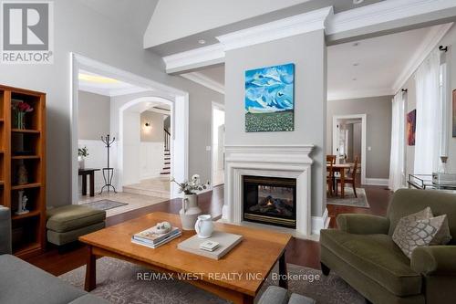 36 Sir Williams Lane, Toronto, ON - Indoor Photo Showing Living Room With Fireplace