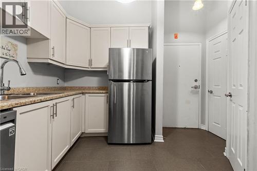 80 King William Street Unit# 212, Hamilton, ON - Indoor Photo Showing Kitchen With Double Sink