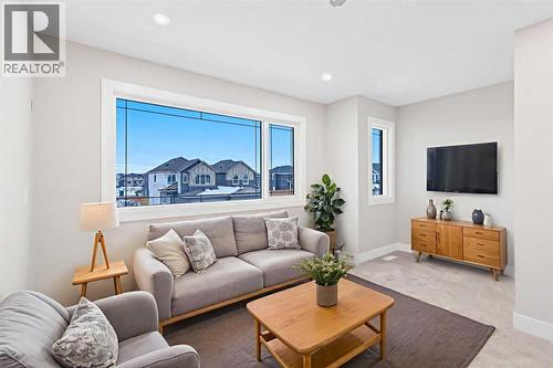 56 Bridges Drive, Langdon, AB - Indoor Photo Showing Living Room