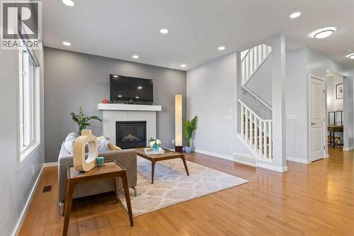 184 Masters Rise Se, Calgary, AB - Indoor With Fireplace