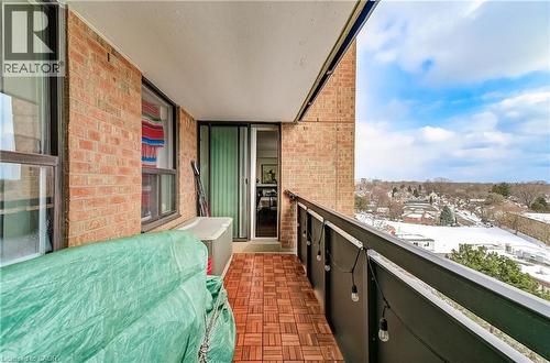 View of snow covered back of property - 3845 Lakeshore Boulevard W Unit# 804, Etobicoke, ON - Outdoor With Balcony With Exterior