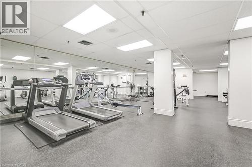 Workout area with a drop ceiling - 3845 Lakeshore Boulevard W Unit# 804, Etobicoke, ON - Indoor Photo Showing Gym Room