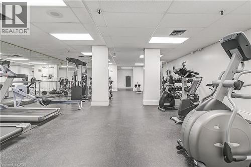 Gym with a drop ceiling - 3845 Lakeshore Boulevard W Unit# 804, Etobicoke, ON - Indoor Photo Showing Gym Room