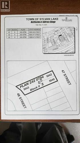 Lot info - 5040 47 Street, Sylvan Lake, AB 
