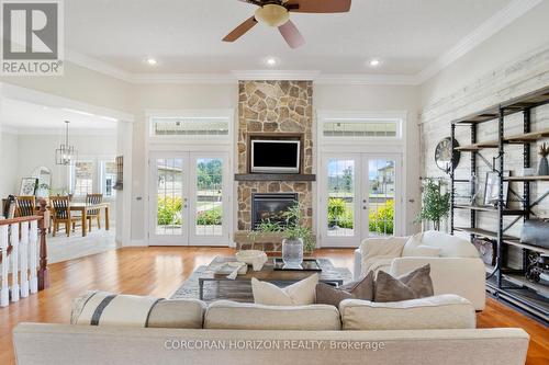 1794 Seaton Road, North Dumfries, ON - Indoor Photo Showing Living Room With Fireplace