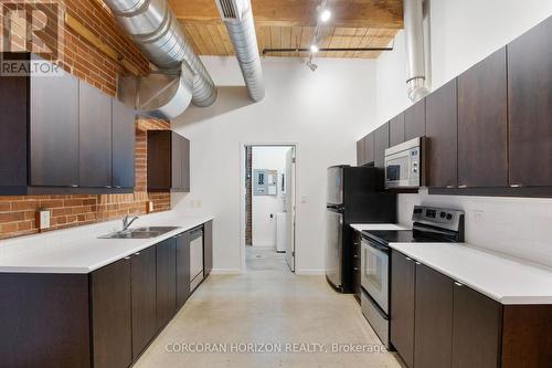 206 - 85 Spruce Street, Cambridge, ON - Indoor Photo Showing Kitchen With Double Sink