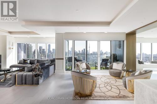 3802 - 200 Cumberland Street, Toronto, ON - Indoor Photo Showing Living Room With Fireplace