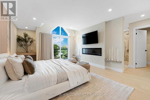 452 Westhaven Street, Waterloo, ON - Indoor Photo Showing Bedroom With Fireplace