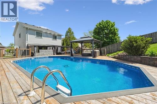 23 Michelle Court, Kitchener, ON - Outdoor With In Ground Pool With Deck Patio Veranda With Backyard