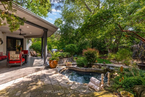 34 Harrington Place, Hamilton, ON - Outdoor With In Ground Pool