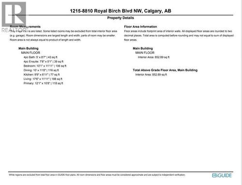 1215, 8810 Royal Birch Boulevard, Calgary, AB - Other