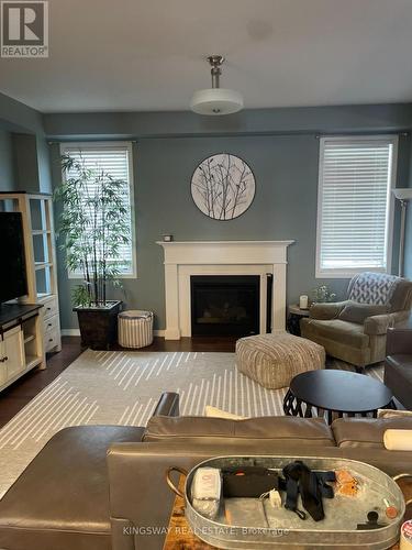 229 Pineglen Crescent, Kitchener, ON - Indoor Photo Showing Living Room With Fireplace