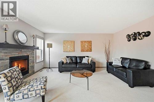28 Skyview Shores Terrace Ne, Calgary, AB - Indoor Photo Showing Living Room With Fireplace