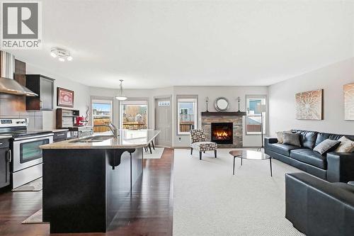 28 Skyview Shores Terrace Ne, Calgary, AB - Indoor With Fireplace