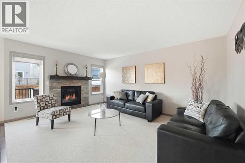 28 Skyview Shores Terrace Ne, Calgary, AB - Indoor Photo Showing Living Room With Fireplace