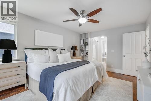 Spacious primary bedroom with ensuite and natural light. - 2034 Horizon Drive, West Kelowna, BC - Indoor Photo Showing Bedroom
